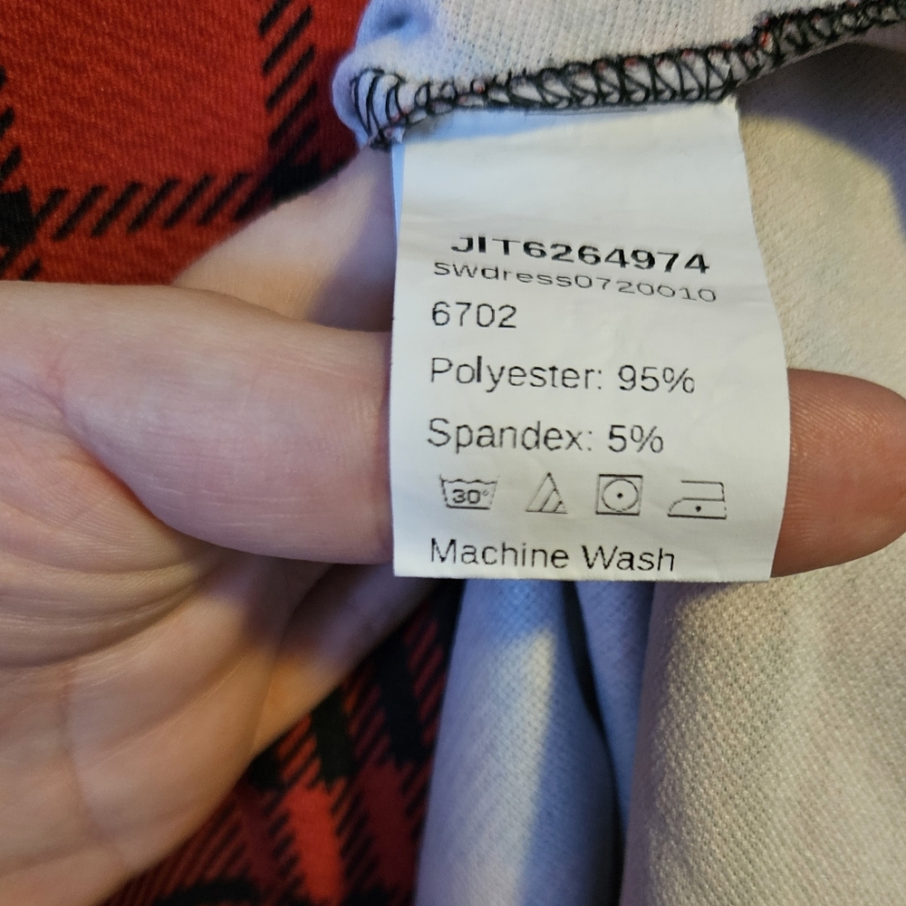 Qutie Plus Plaid Print A-line Dress, Plus Size 2X - Picture 11 of 12